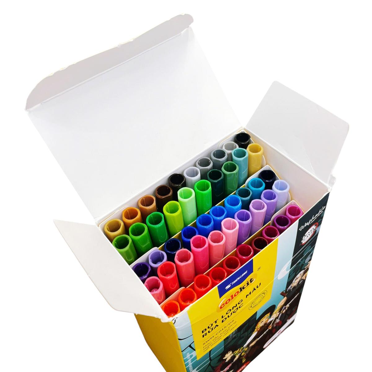 Hộp 60 Bút Lông Màu Rửa Được Washable Fiber Pen - Colokit SWM-C013/DS