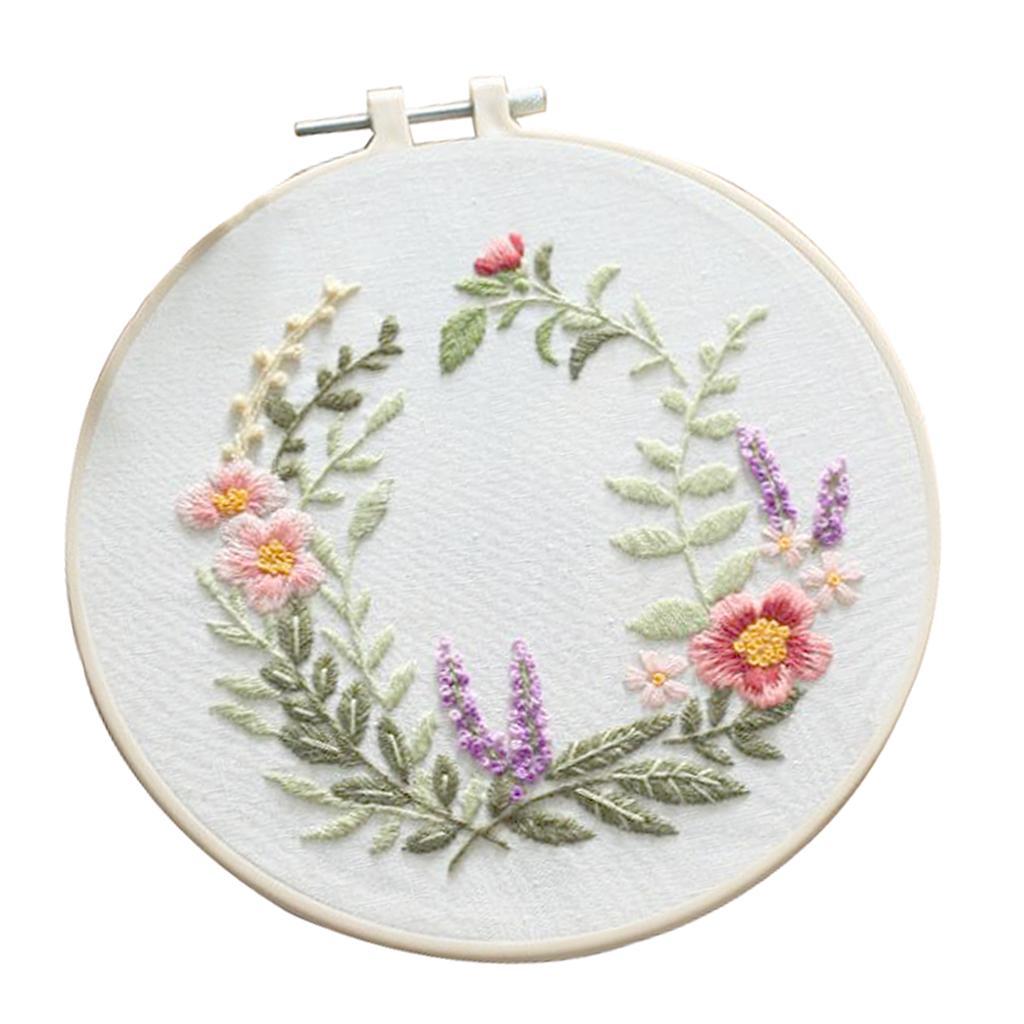 Flower Embroidery Kit Pre-printed Chinese Cross Stitch Complete Needlework Kits
