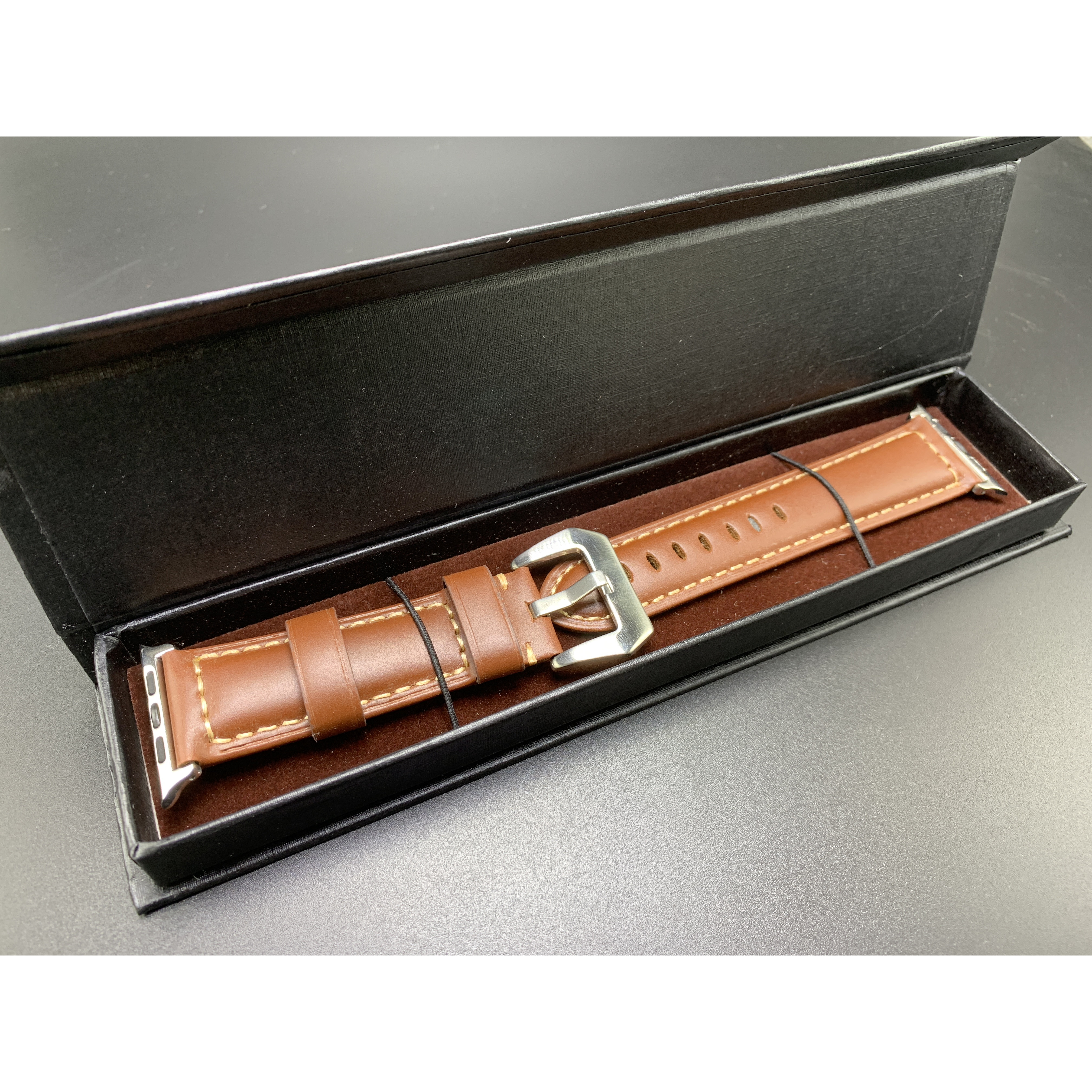 Dây đeo da bò ROPS (Qialino) top layer leather strap cho Apple watch - Hàng chính hãng