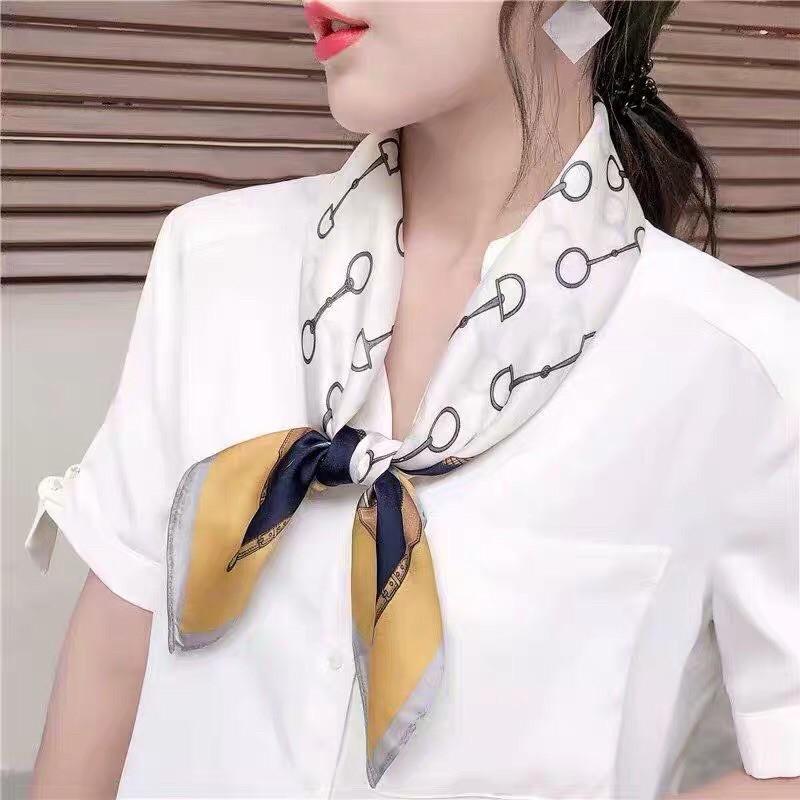 Khăn turban lụa vuông choàng cổ thanh lịch size 70x70cm