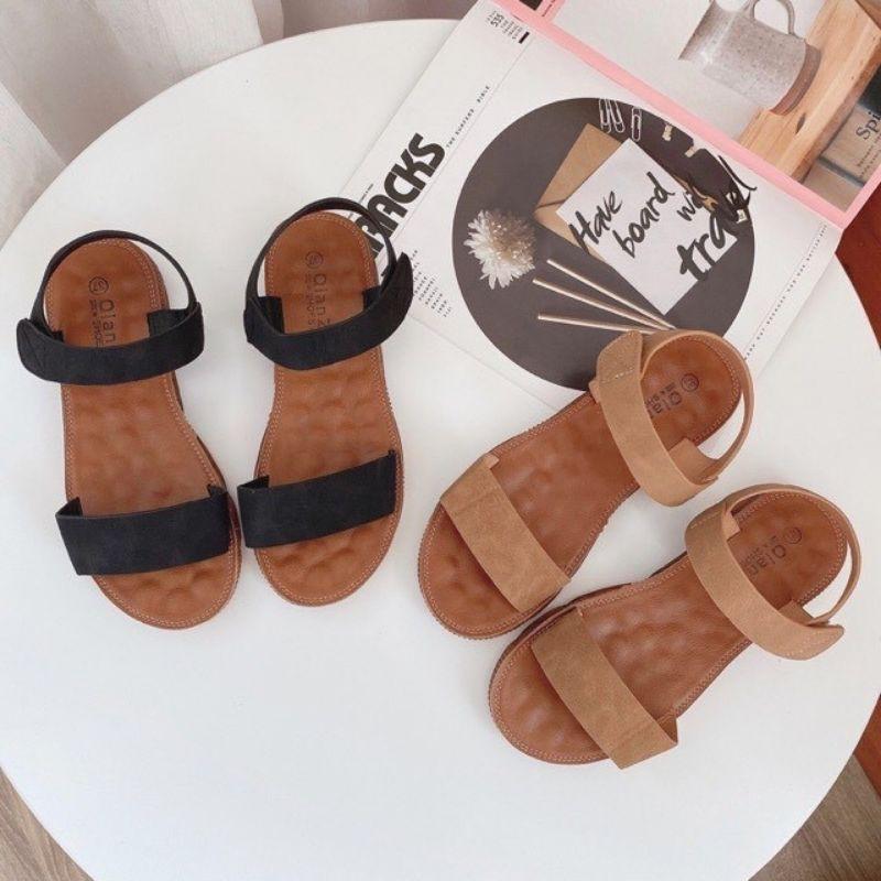 SANDAL DA MIẾNG QUAI DÍNH ĐẾ DẺO