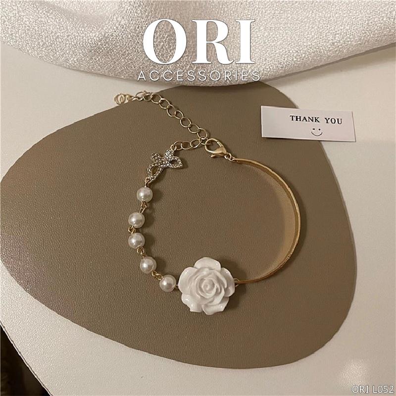 Lắc tay nữ mặt hoa hồng Alva tinh tế thời trang ORI ACCESSORIES L052