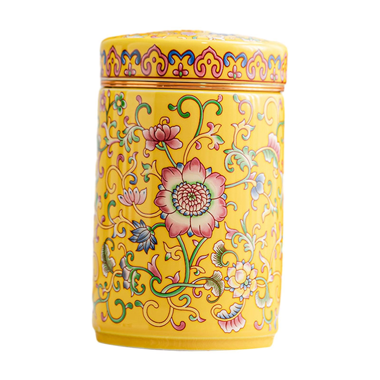 Temple Ginger Jar Tea Canister Decoration Versatile Tea Storage Jar with Lid