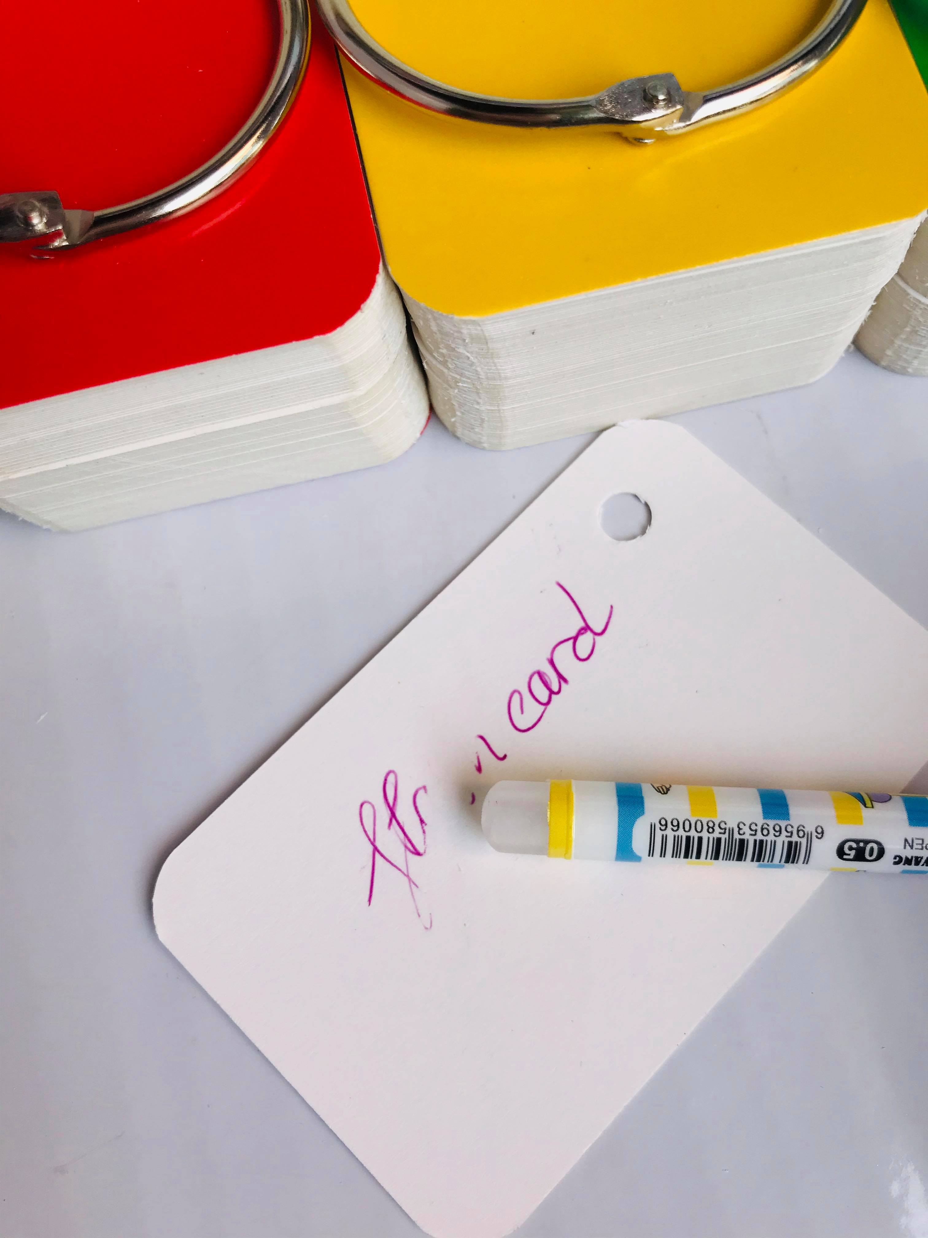 5 bộ flashcard trắng tặng kèm bút thần kỳ dễ thương