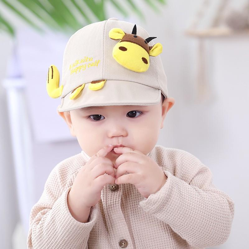 Mũ lưỡi trai cho bé hình chú bò sữa cực ngộ nghĩnh