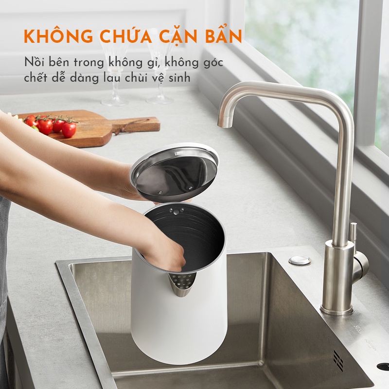 Bình đun siêu tốc thông minh GAABOR GK-S18P dung tích lớn 1.8L - 1350W - Hàng chính hãng