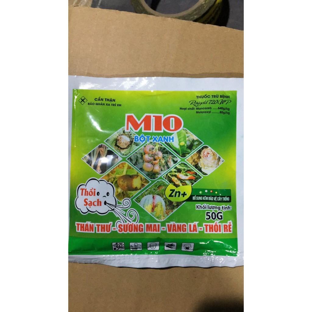 Sản phẩm bảo vệ cây trồng M10-XANH bổ sung kẽm gói 50gr