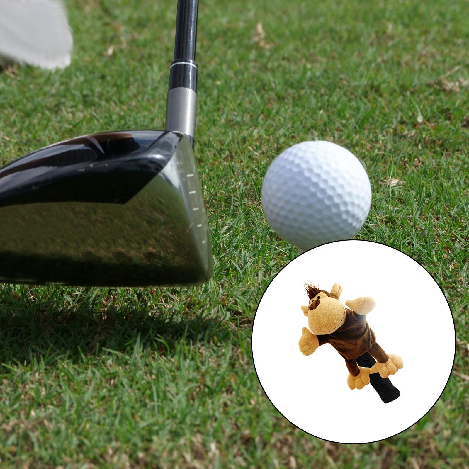 2 Pieces Golf Club Headcover Cute Portable Wood Driver Head Cover Cartoon Headcover Sleeve for Head