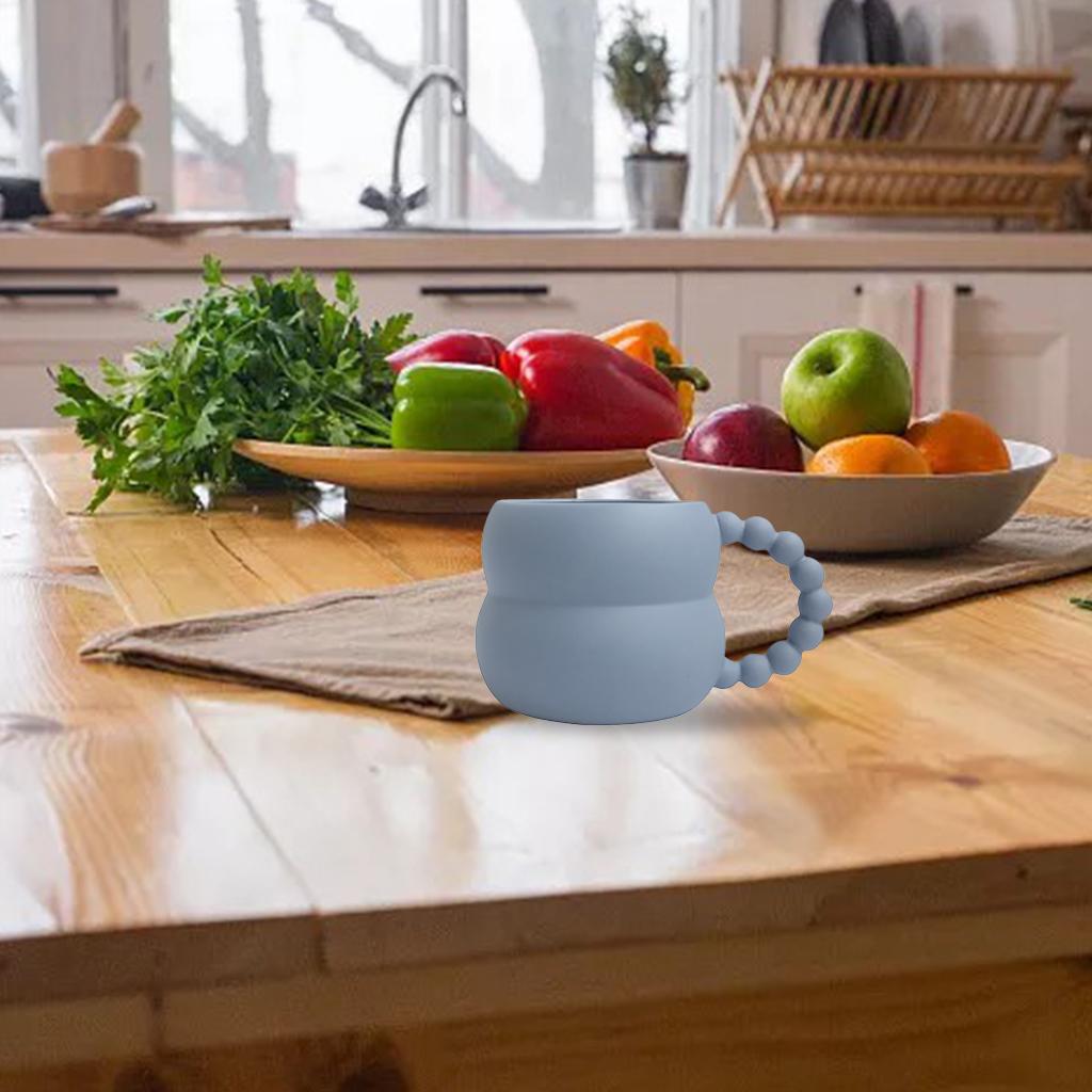 Ceramic Mug Cute Coffee Cup Decor Handmade Tea Cup Blue