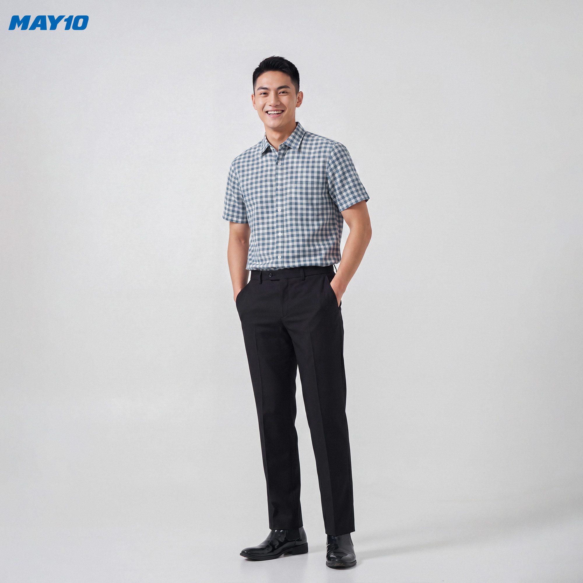 Áo Sơ mi nam cộc tay May 10 form RegularFit mã 010126001 3