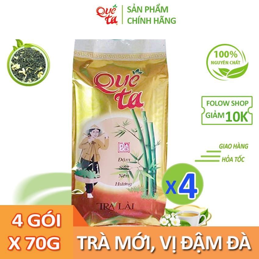 Trà lài  Quê Ta, nguyên liệu làm trà sữa, trà đá, trà chanh ngon- 4 Gói x 70g