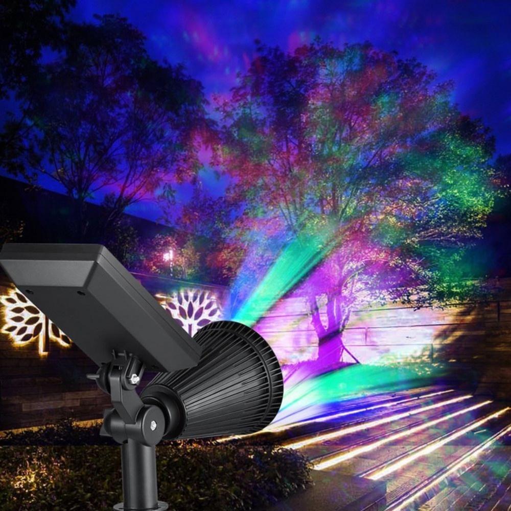 Đèn năng lượng mặt trời treo tường/cắm đất 4 bóng WH-4D màu trắng, RGB-4D đèn màu, WH-7D đèn trắng, RGB-7D Đèn màu