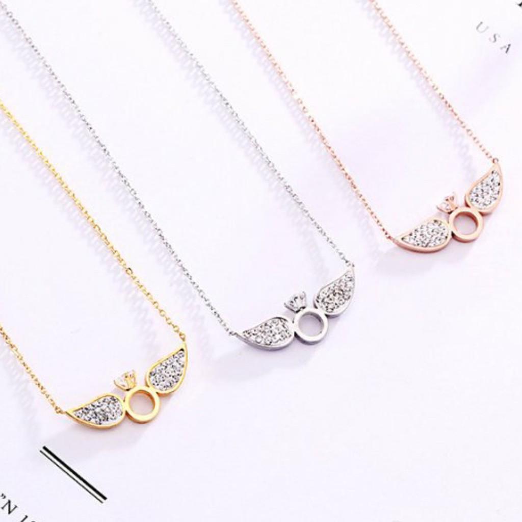 Dây chuyền titan - Dây chuyền cánh thiên thần - Dây chuyền nữ không đen BHDC215