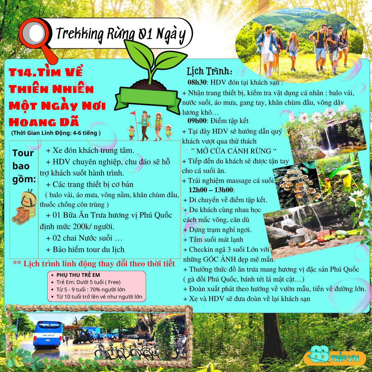 T14. TREKKING RỪNG MỘT NGÀY TÌM VỀ THIÊN NHIÊN NƠI HOANG DÃ - PHÚ QUỐC