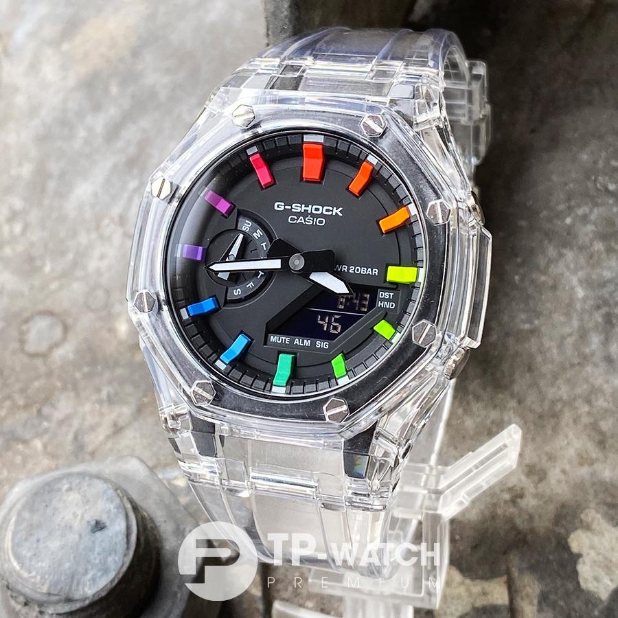 Đồng Hồ Nam Dây Nhựa Casio G-Shock GA-2100SKE-7A AP CUSTOM SKELETON x RAINBOW ROYAL OAK
