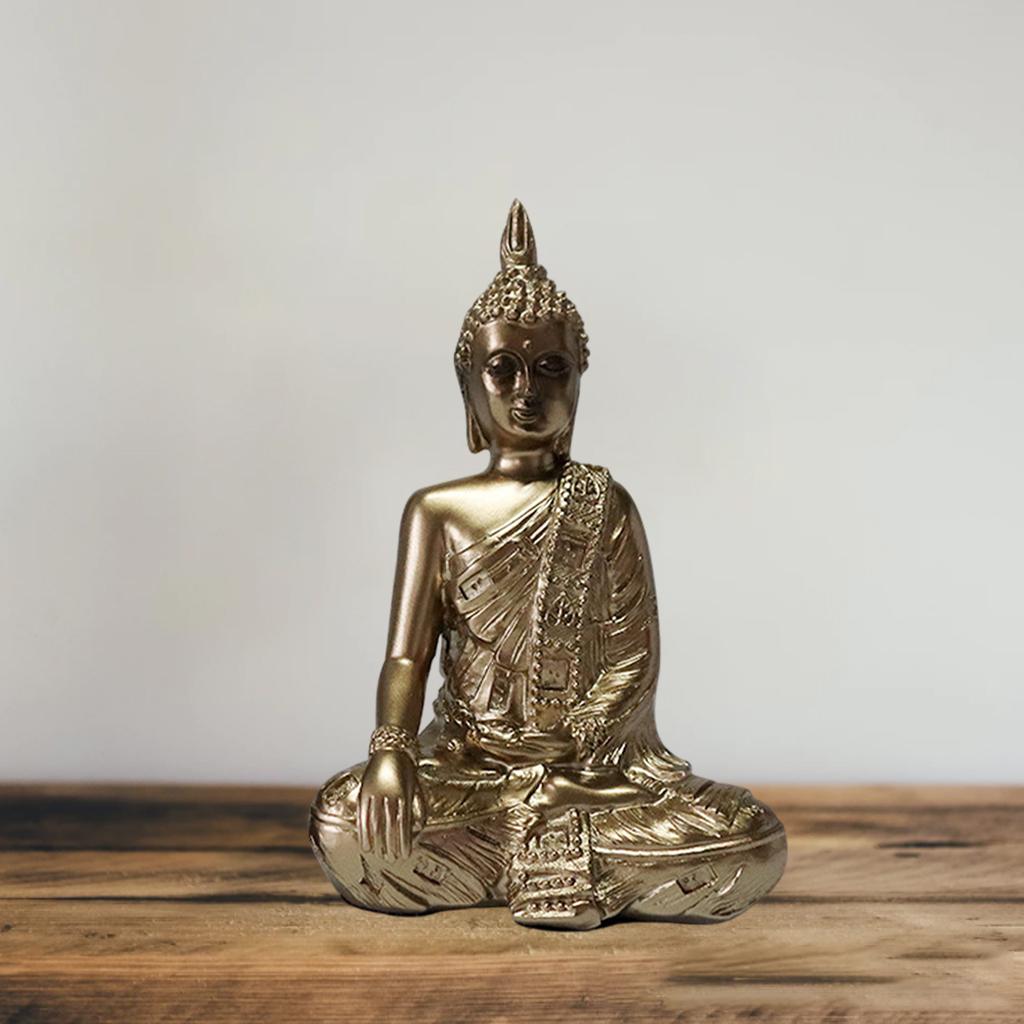 Buddha Statue Buddism Figurines Sculpture Zen Meditation Home Decor