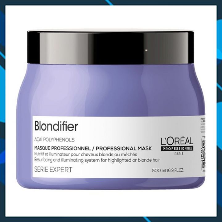 MẶT NẠ Ủ L'OREAL SERIE EXPERT BLONDIFIER MASK BÓNG MƯỢT CHO TÓC NHUỘM MÀU SÁNG 500ML