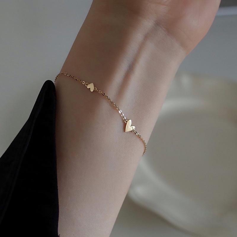 Lắc Tay Vòng Tay Tim Xéo Dễ Thương Không Đen Đẹp Ring House