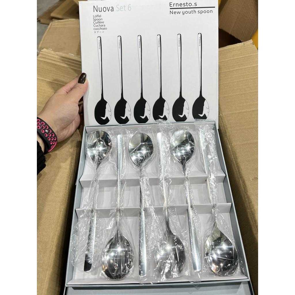 SET 6 HỘP THÌA INOX 304 NOUVA CAO CẤP BỀN ĐẸP SANG TRỌNG