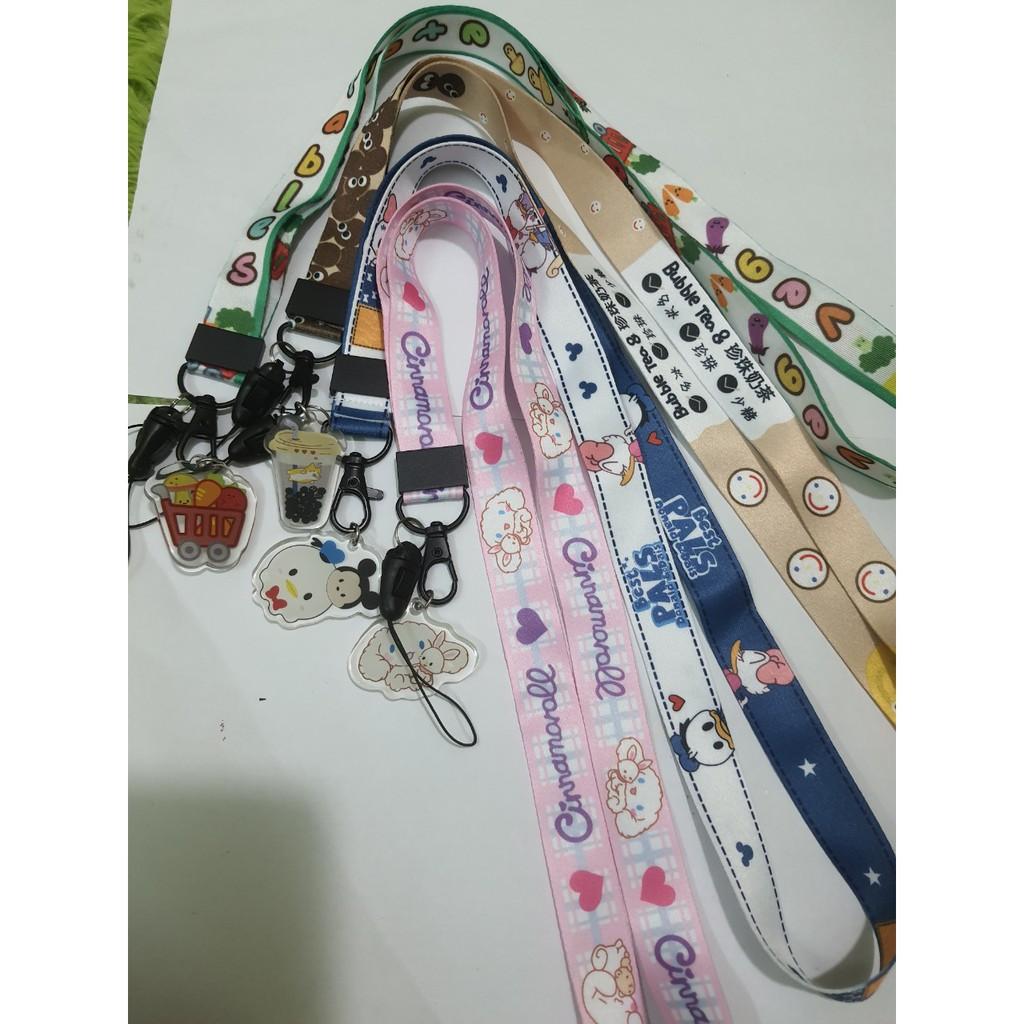 Dây đeo điện thoại in hình cute dễ thương - Dây đeo cổ cho điện thoại tiện lợi đa năng