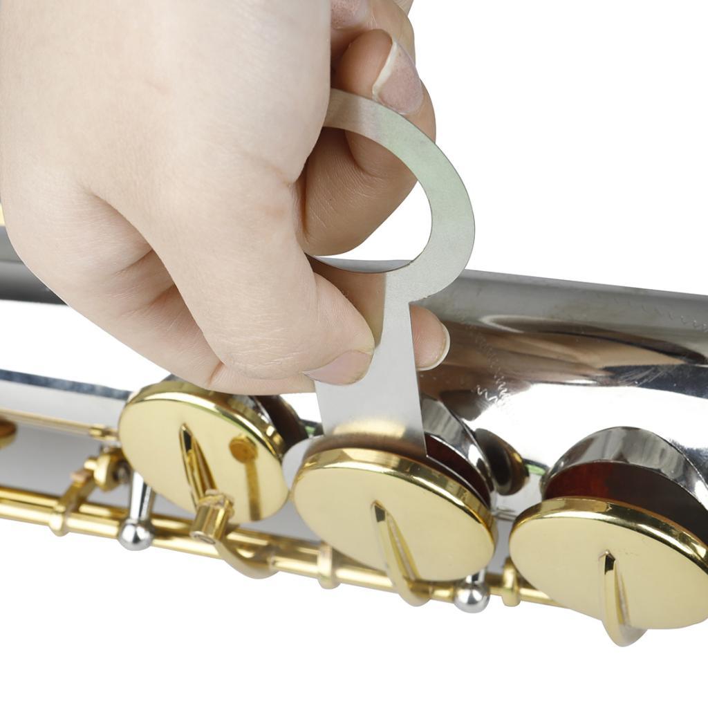 8 Miếng Bạc Thép Không Gỉ Saxophone Miếng Lót Da Dụng Cụ Sửa Chữa Accs