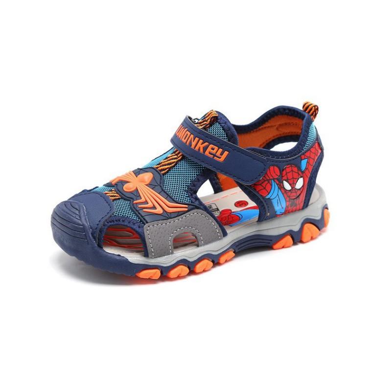 Dép Sandal Spiderman kiểu bít mũi cho bé từ 2.5 - 10 tuổi (518#)