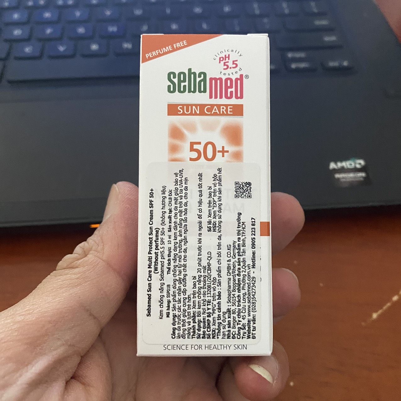 Kem chống nắng vật lý da nhạy cảm Sebamed Sun Care Multi Protect Sun Cream SPF 50+ 10ml