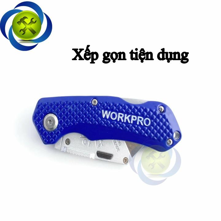 Dao rọc cáp Workpro W011018 loại xếp gấp lại cán xanh