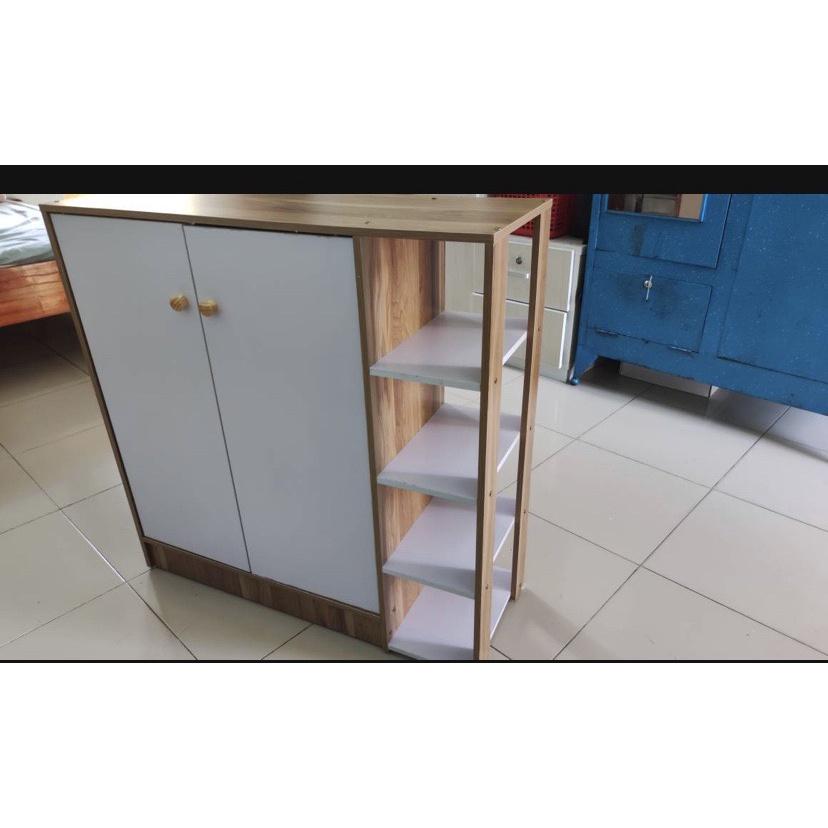 Tủ giày gỗ 2 GIAN MÀU TRẮNG cao cấp
