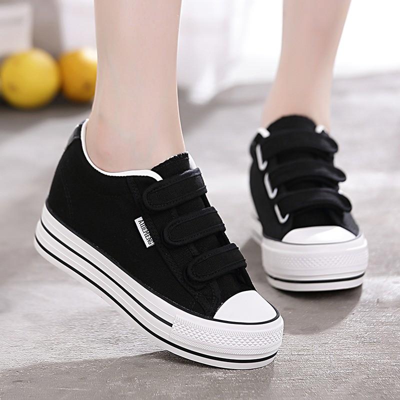 Giày bata nữ học sinh quai dán độn đế siêu xinh MBS167 - Mery Shoes