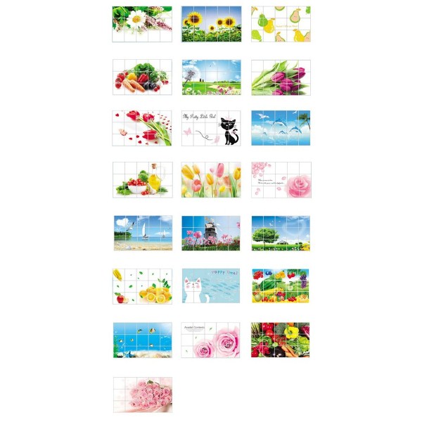 Bộ 4 Giấy dán bếp chịu nhiệt loại lớn 60x90cm - giao mẫu ngẫu nhiên