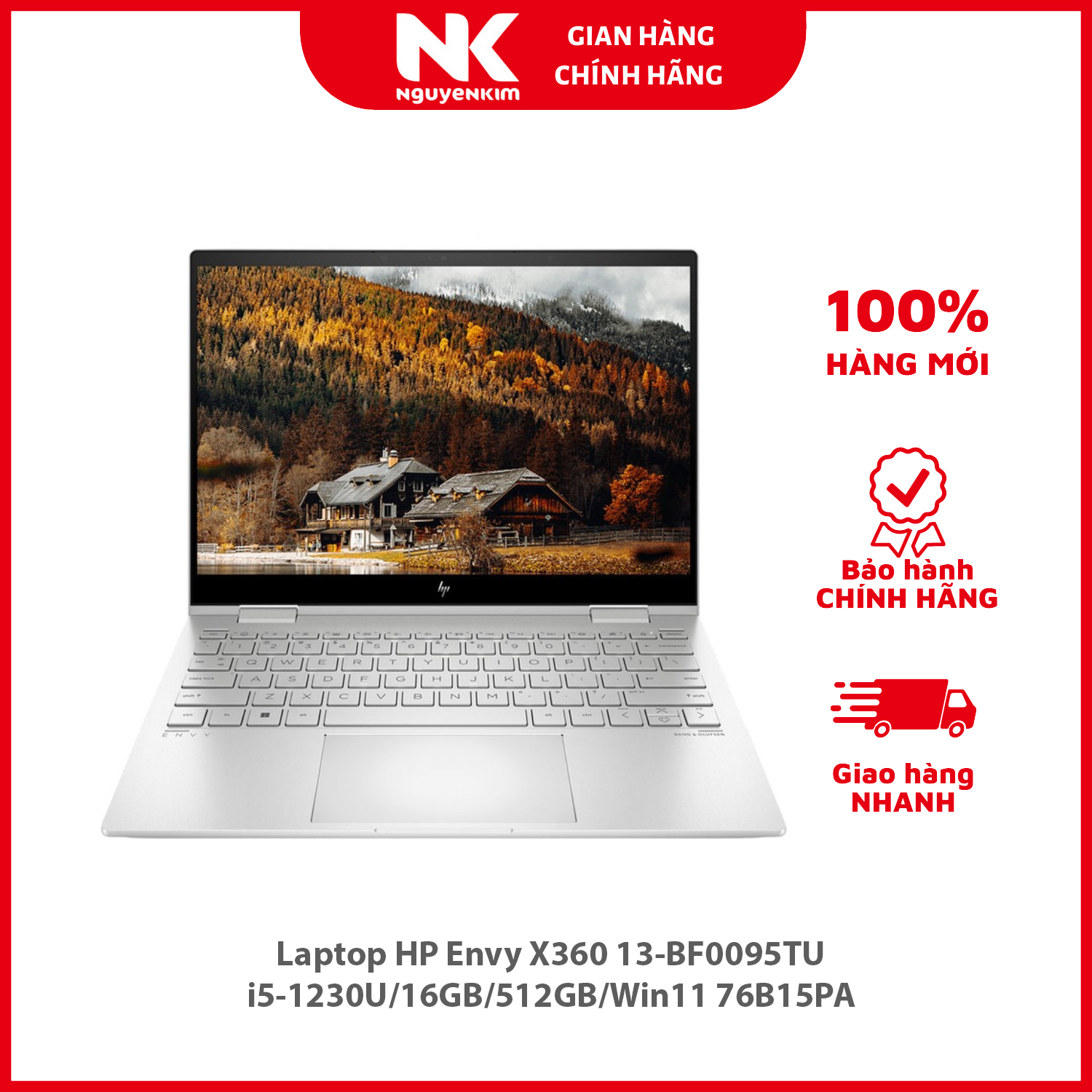 Laptop HP Envy X360 13-BF0095TU i5-1230U/16GB/512GB/Win11 76B15PA - Hàng chính hãng