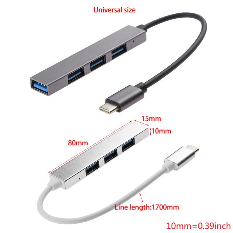 Hub Chia Cổng Type-C Sang USB 3.0 4 Trong 1 5Gbps