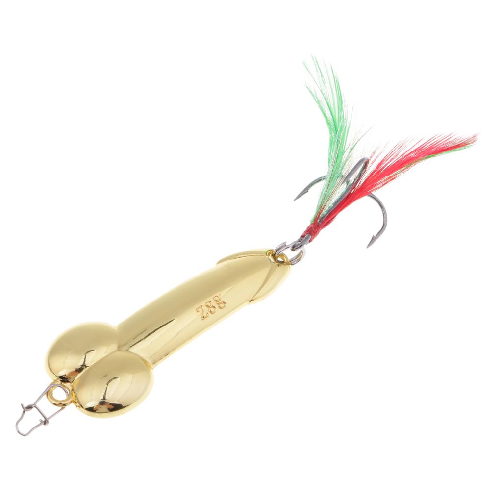 Gold Fishing Spoon Lure Spinner Bait Metal Hard Bait Crankbait Tack 28g