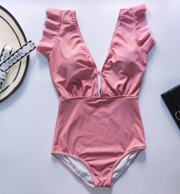 Bikini đồ bơi 1 mảnh tay bèo dễ thương, có 5 màu