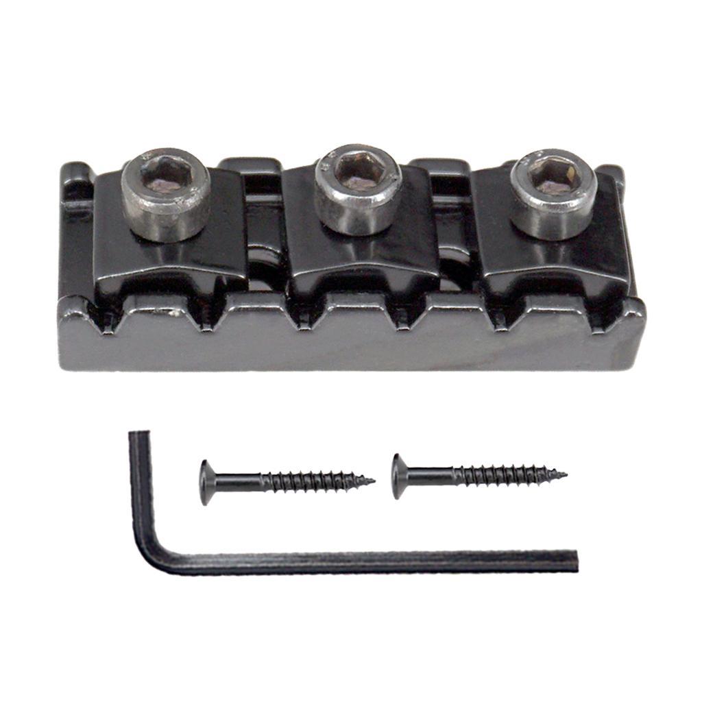 2x Guitar String Nut W/Wrench Screws Set For Electric Guitar Bridge 43mm