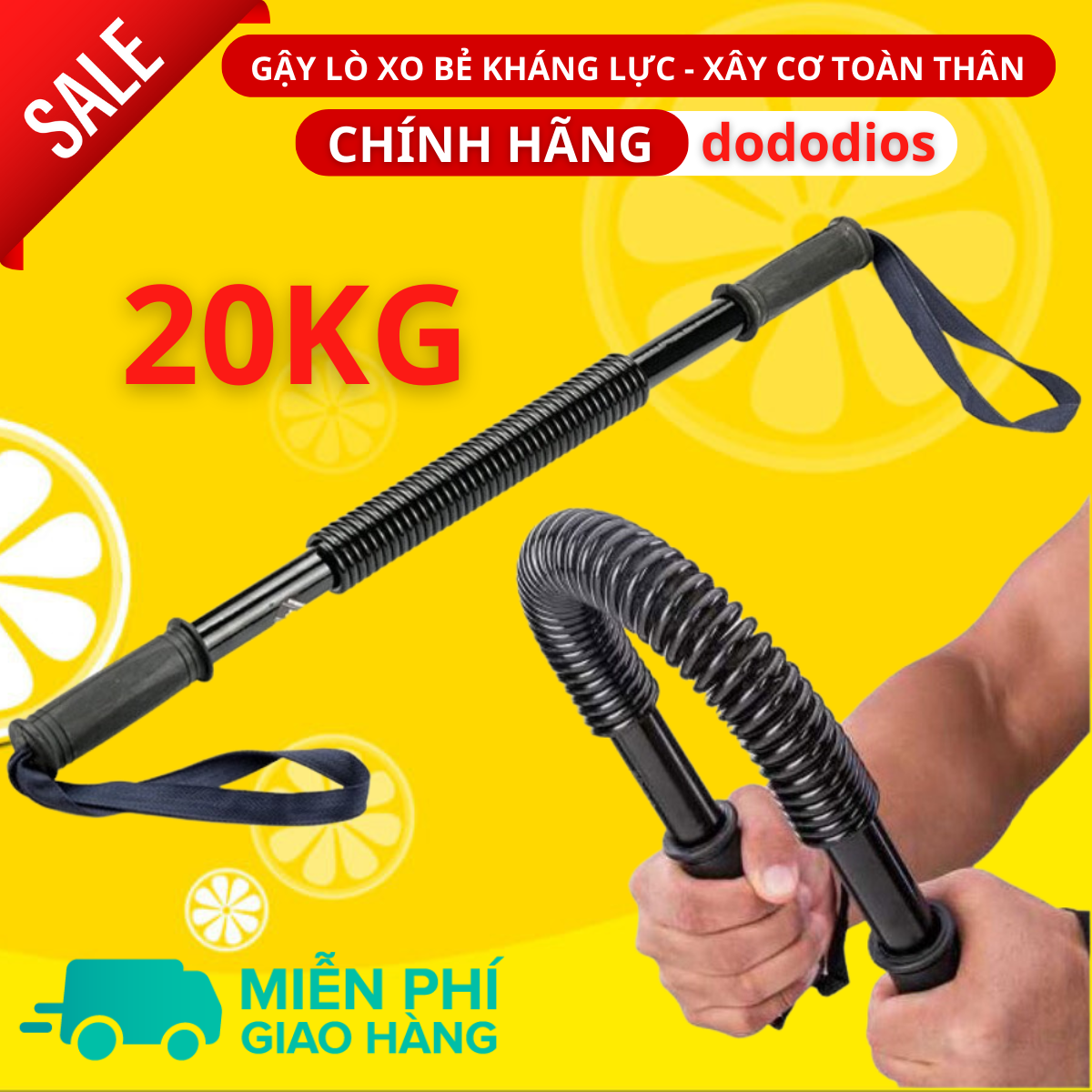 Gậy Lò Xo tập cơ tay 5kg 10kg 20kg 30kg 40kg 50kg 60kg - tập ngực, Tập Cơ Tay, Dụng cụ tập tạ, Gậy Bẻ Cơ Tay Lò Xò Chính Hãng Cao Cấp SP043 - Gậy bẻ tập cơ tay Power, gậy lò xo tập gym hiệu quả tại nhà lực từ 30 đến 50kg