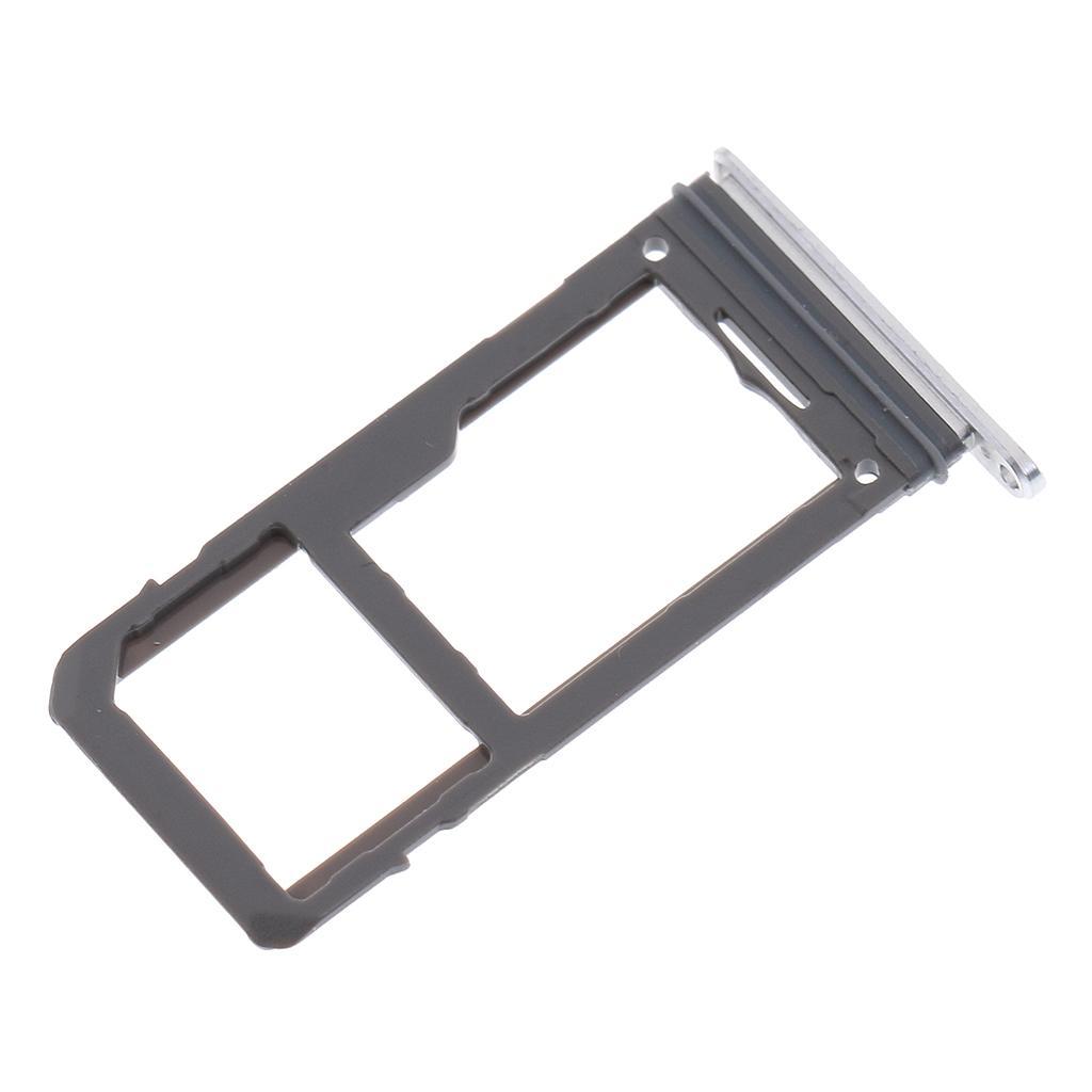 2xSIM Card + Micro SD Card Holder Tray for Samsung Galaxy S8 S8Plus Silver