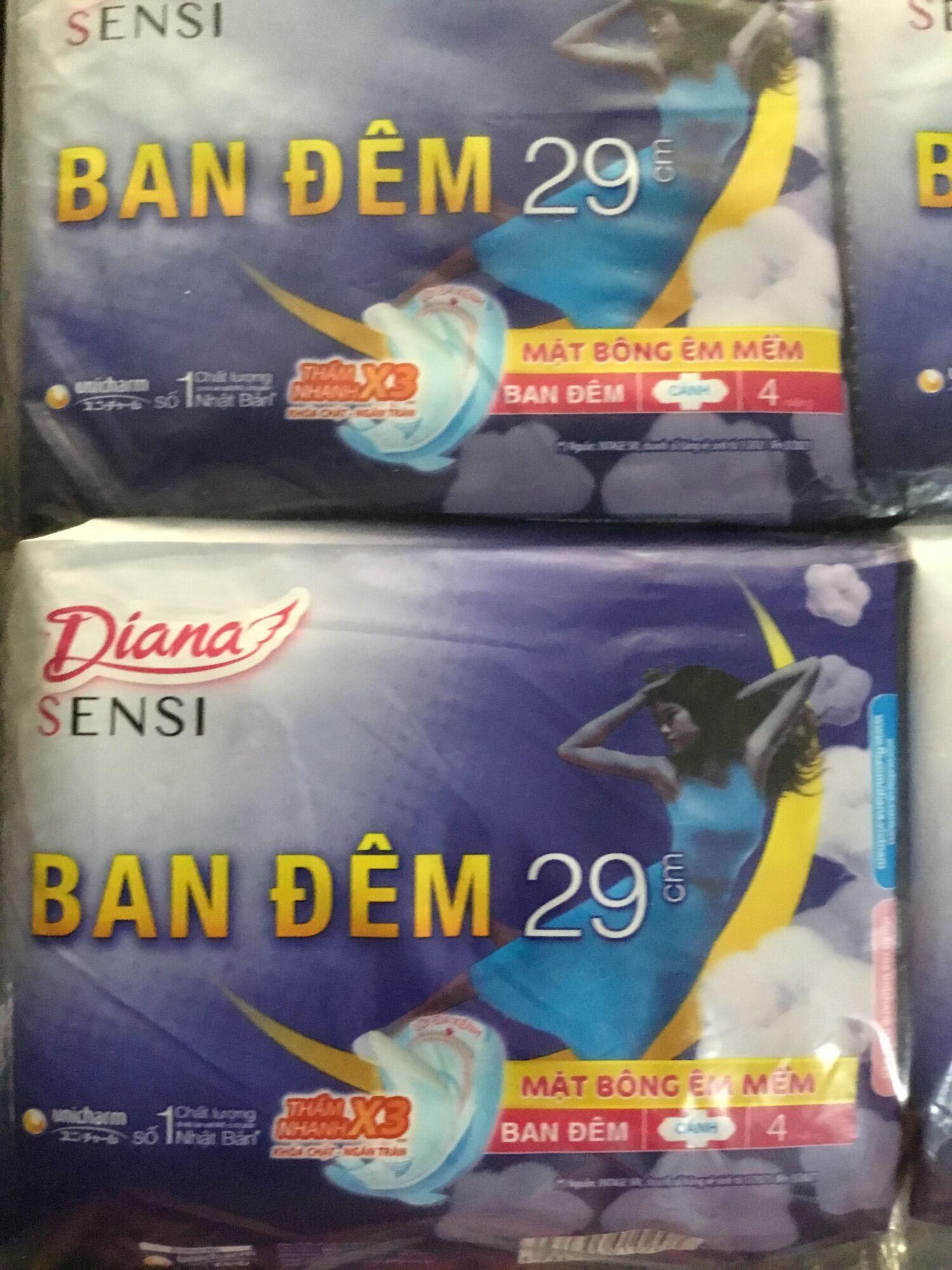 Combo 6 Gói Băng Vệ Sinh Diana Sensi Ban Đêm 29cm - Diana Sensi Night 29cm(Mỗi gói 4 miếng)- HSD luôn mới