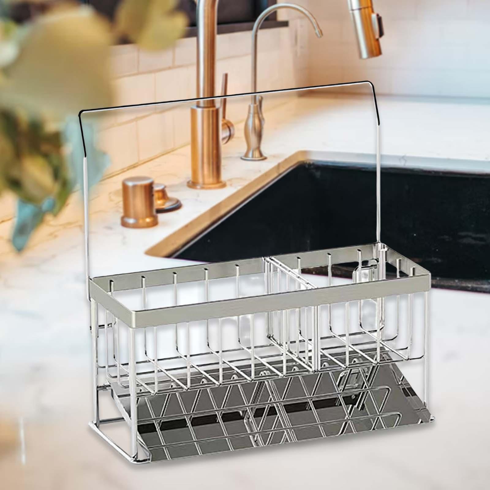 Sink Drain Rack Brush Soap Holder Storage Soap Dish Kitchen Sponge Holder