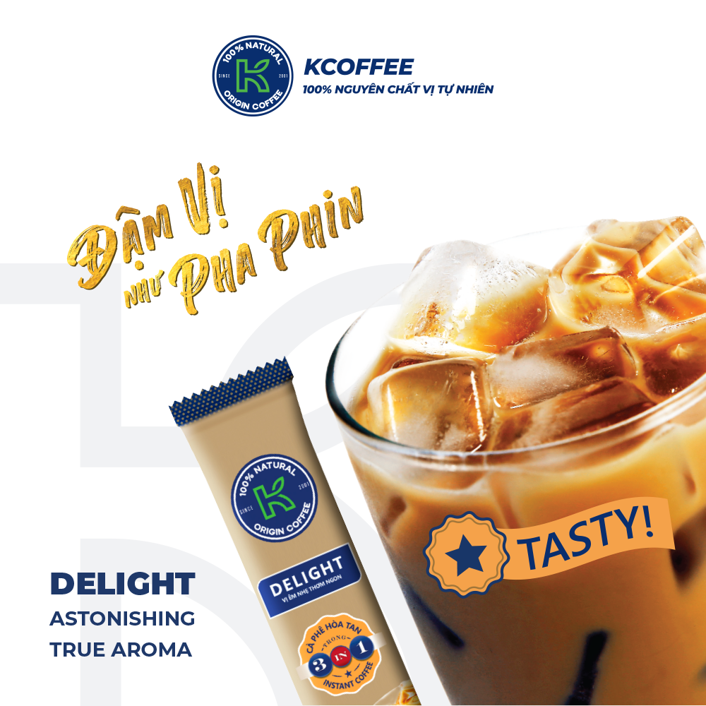 Stick Cà phê sữa hòa tan K Delight 3in1
