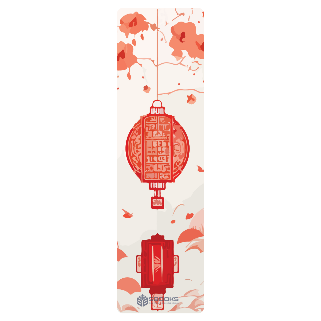 5 Cái Bookmark Kẹp Sách, Dấu Trang Hoạ Tiết Hoa Văn Trung Hoa Màu Đỏ - SBOOKS
