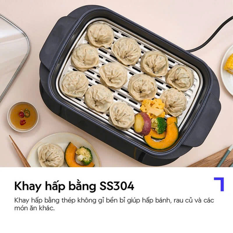 Nồi điện đa năng LocknLock dung tích 6L - Màu trắng - EJP261WHT - Hàng chính hãng