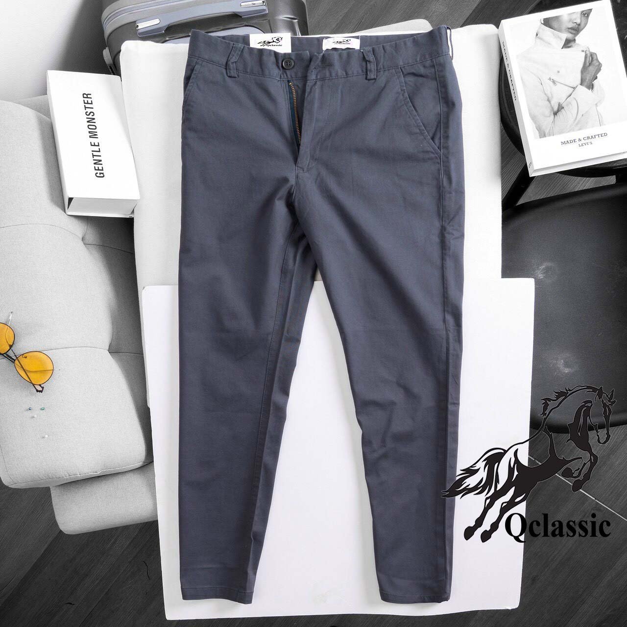 Quần Kaki nam dài Hàn Quốc vải co dãn, Form mặc tôn dáng, trẻ trung và năng động, vải mặc thoáng mát, không nhăn và xù, đa dạng màu sắc Q0008