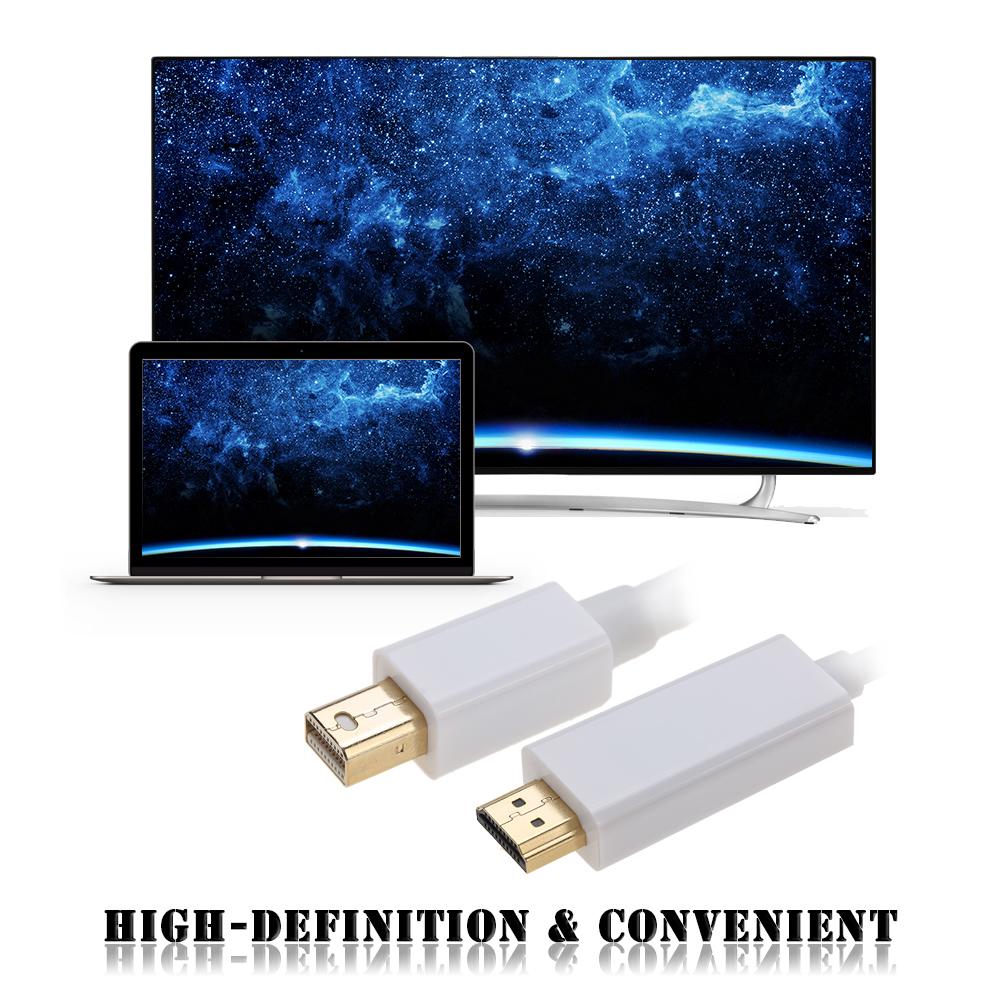 Cáp DisplayPort HD mini độ phân giải cao 1080P.Cáp thay thế cho MacBook / Pro / PC / Notebook 1.8m