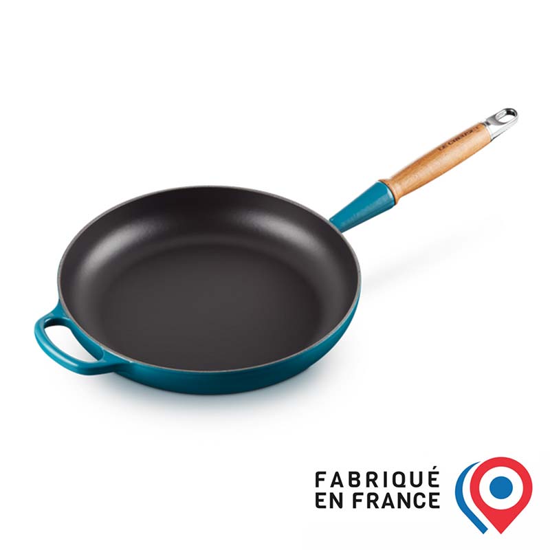 Chảo gang Le Creuset Bratpfanne m. Holzgriff 28cm Hàng Chính Hãng