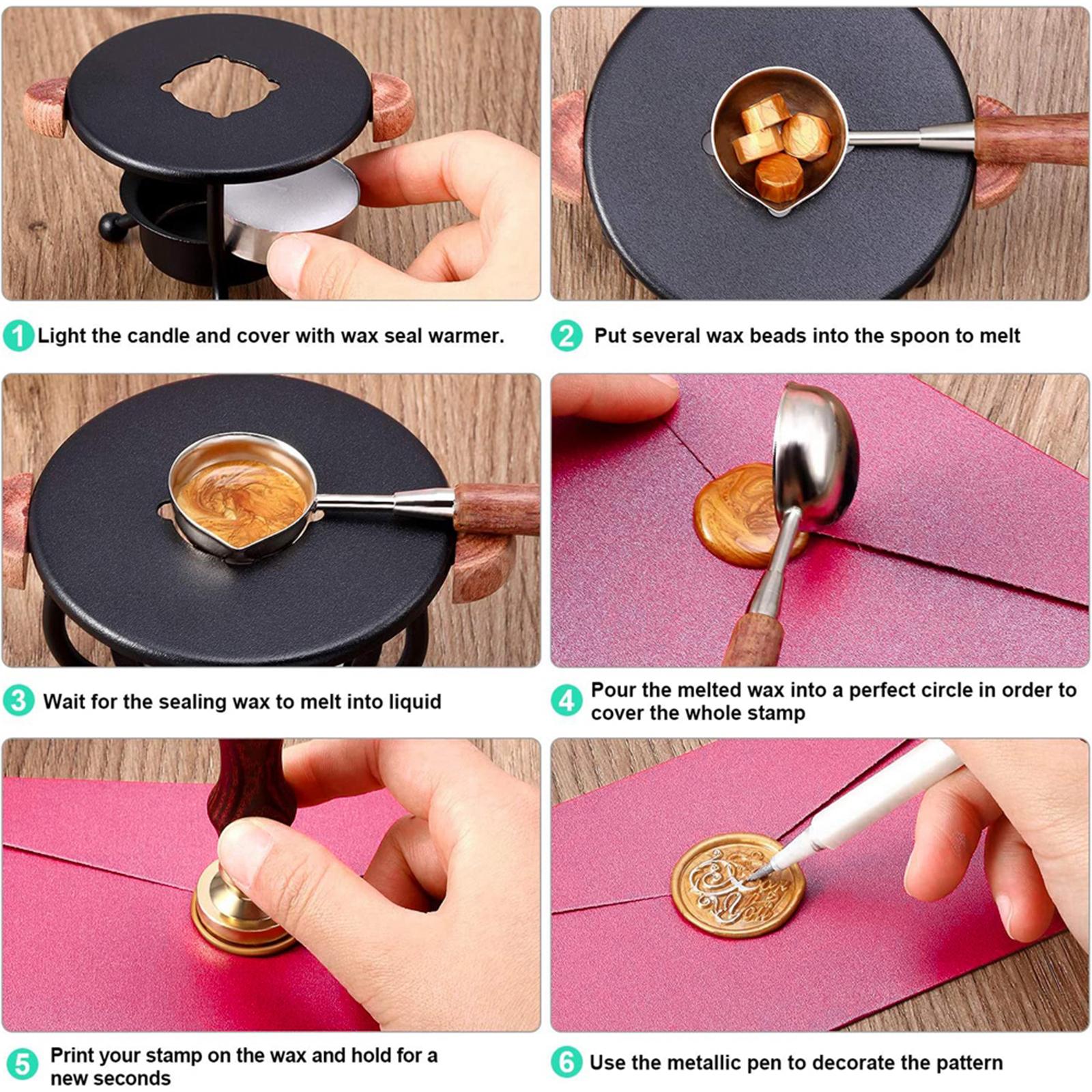 Retro Sealing Wax Stamp Kit for Sealing Letter Card Wedding Invitation