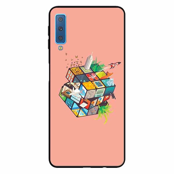 Ốp lưng in cho Samsung A7 - 2018 Rubik Cube