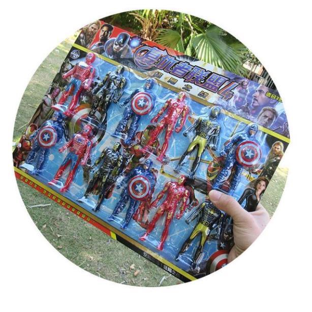 Vỉ đồ chơi 12 siêu anh hùng Avenger - mô hình siêu nhân - hình siêu nhân