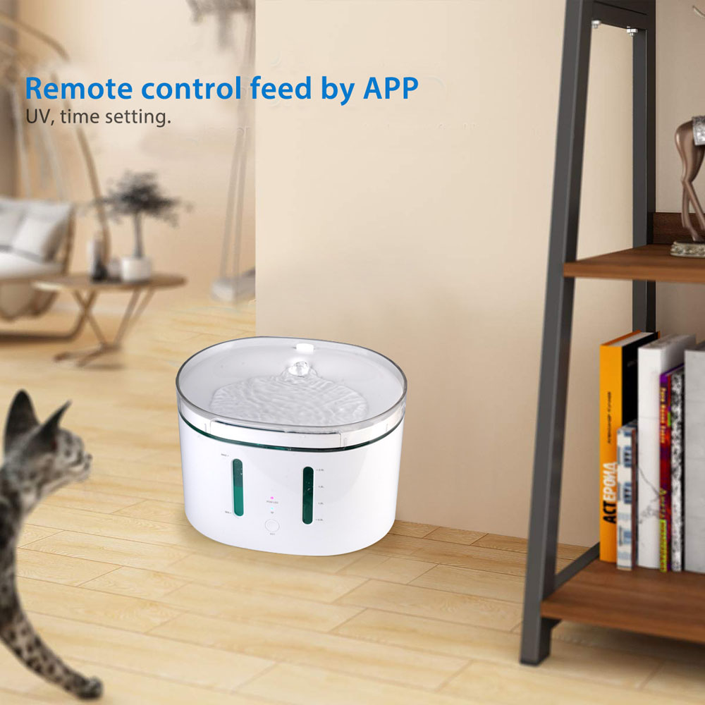 Bộ nạp nước thông minh Tuya 2.5L WiFi cho vật nuôi tuần hoàn tự động Khử trùng, Đài phun nước uống Thân thiện với vật nuôi